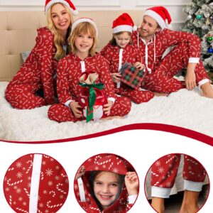 Ekouaer Christmas Matching Family Onesie Pajamas Long Sleeve Thermal One Piece Pajamas with Button