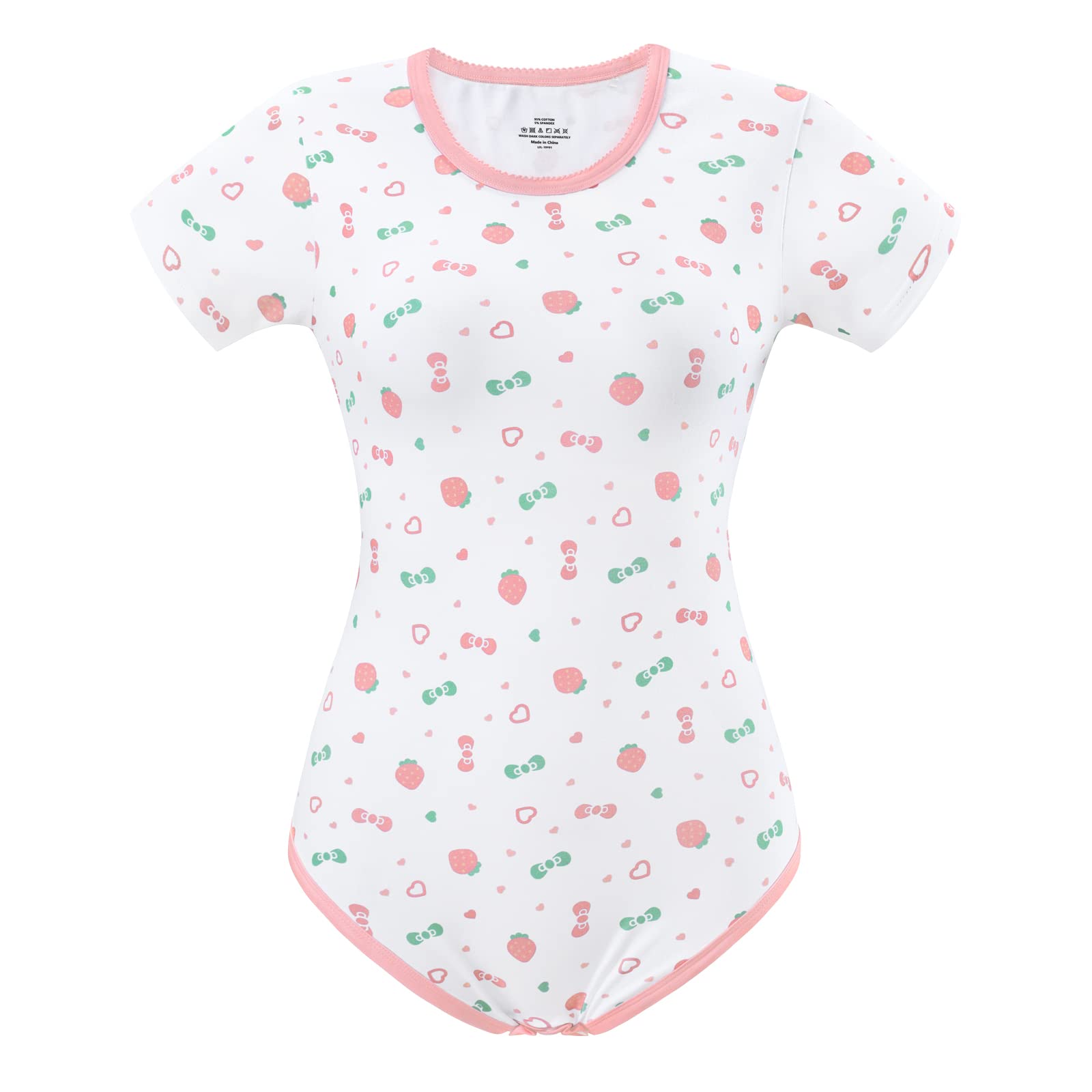 Littleforbig Cotton Romper Onesie Pajamas Bodysuit - Baby Berries Onesie M