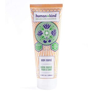 human+kind body souffle - light, fluffy skin conditioner for hydrating and smoothing dry skin - natural, vegan formula with shea butter and apricot kernel oil - light, fresh fragrance - 6.76 oz