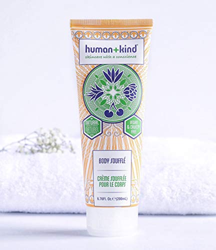 Human+Kind Body Souffle - Light, Fluffy Skin Conditioner for Hydrating and Smoothing Dry Skin - Natural, Vegan Formula with Shea Butter and Apricot Kernel Oil - Light, Fresh Fragrance - 6.76 oz