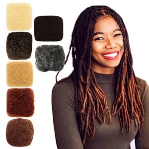 Perfect Tranzitions Afro Kinkys Human Hair Bundle For Making,repairing & Bulking Locs 8 Inch Long Afro Kinky Bulk Human Hair For Locs 100% Natural Kinky Human Hair For Twisting & Braiding 1Oz