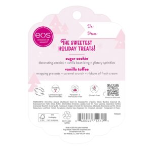 eos Holiday Lip Balm Gift- Sugar Cookie & Vanilla Toffee, Stocking Stuffers, All-Day Moisture Lip Care, 0.14 oz, 2-Pack