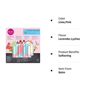 eos FlavorLab Super Soft Shea Lip Balm Sticks, 8-Pack, 2 Watermelon Frosé, 2 Lychee Martini, 2 Beach Coconut, 2 Lavender Latte