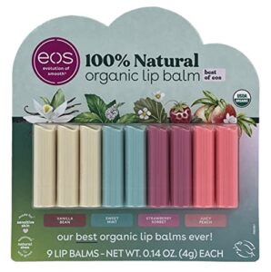 eos best of eos lip balm, 9 sticks