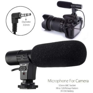 Digital Video Camera Studio/Stereo Shotgun Recording Microphone for Canon EOS Rebel Cameras Including SL1, SL2, T6i, T6s, T7i & More..