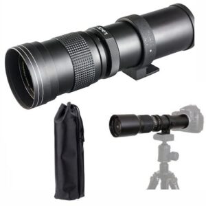 420MM-1600MM TELEPHOTO ZOOM LENS for CANON EOS REBEL T5 T6 T7 XT XSI XTI T100 (Manual Focus)