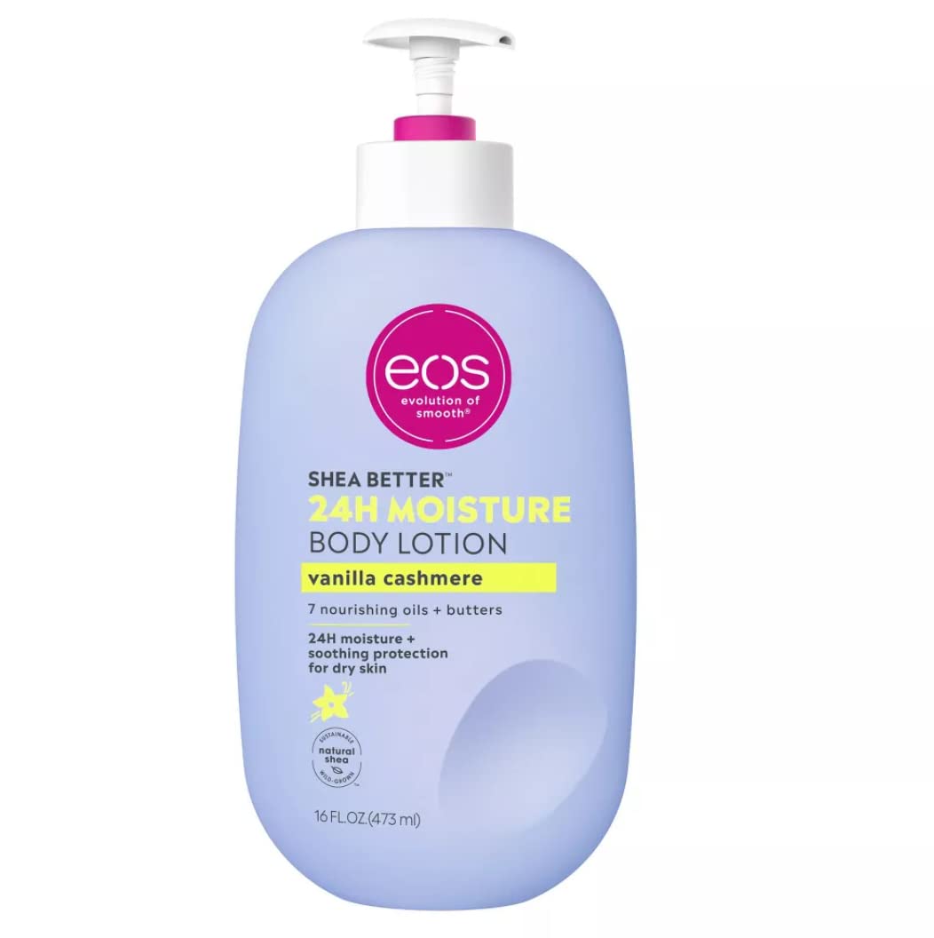 EOS Eos Shea Better Body Lotion - Vanilla Cashmere & Fresh Cozy | Bundle of two | 16 Oz