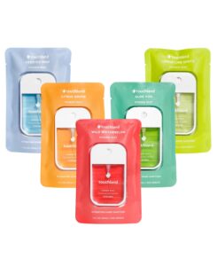 touchland power mist hydrating hand sanitizer fresh 5-pack | mint, citrus, lemon lime, aloe, watermelon | 500-sprays each, 1fl oz (set of 5)