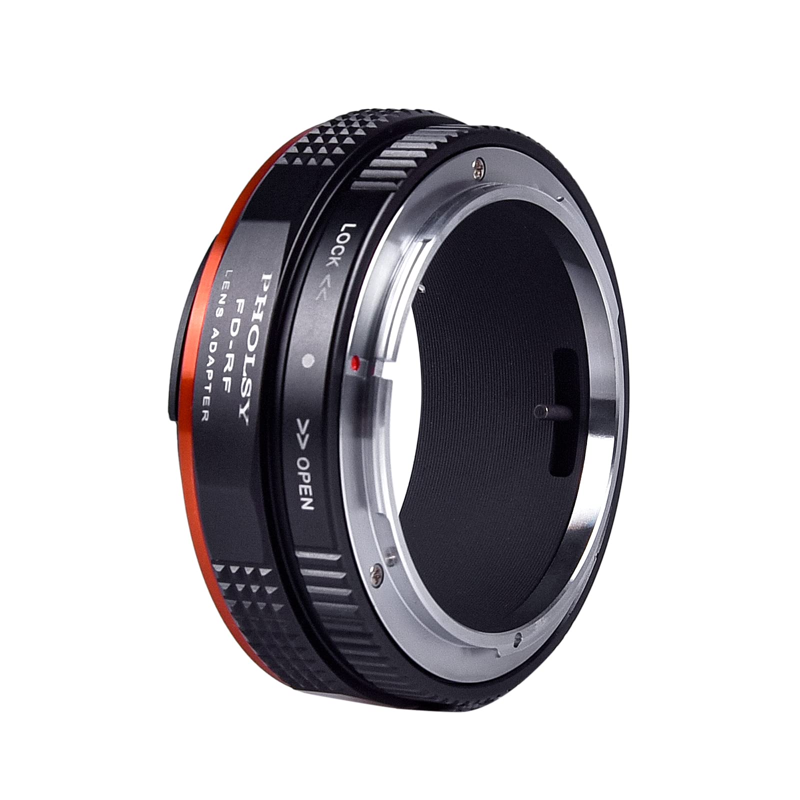 PHOLSY Lens Mount Adapter with Aperture Lever Compatible with Canon FD FL Lens to Canon EOS RF Mount Camera Body for EOS R8, R50, R6 Mark II, R7, R10, R3, R5, EOS R5C, EOS R6, EOS R, EOS RP