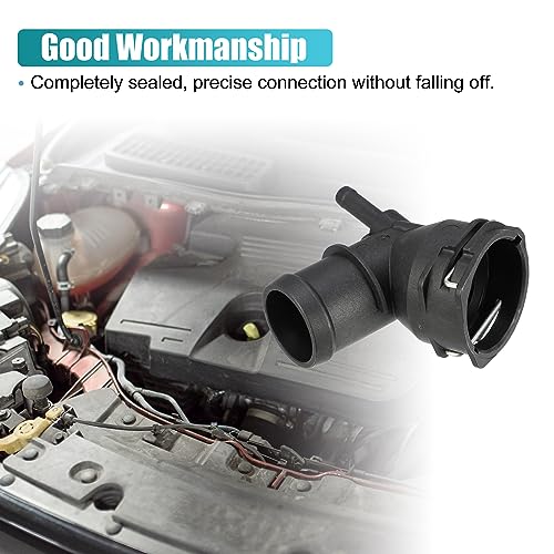 X AUTOHAUX Upper Engine Coolant Distributor Hose Connector for Volkswagen Jetta 2005-2017 for Volkswagen Golf 2010-2013 for Volkswagen Eos 2009-2016 No.5QD122291N/3C0122291D