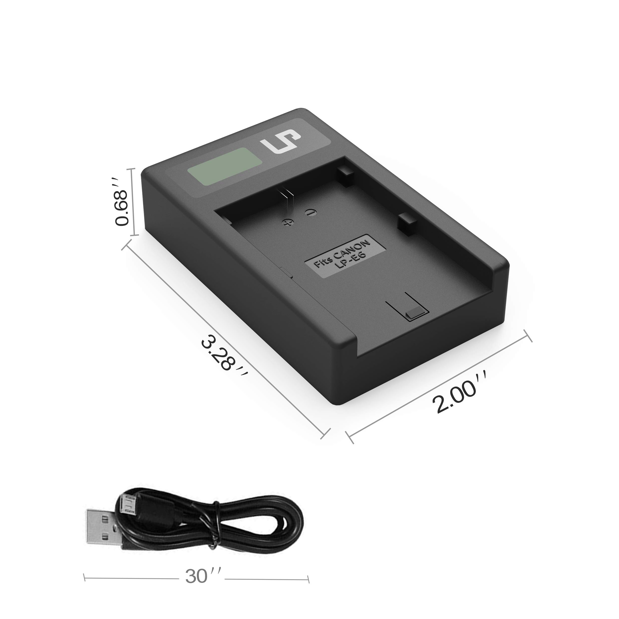 LP-E6 LP E6N Battery Charger, LP Charger Compatible with Canon EOS 90D, 80D, 70D, 60D, 60DA, 7D Mark II, 7D, 6D Mark II, 6D, 5D Mark IV, 5D Mark III, 5D Mark II, 5DS, 5DS R, R5, R6 DSLR Cameras & More