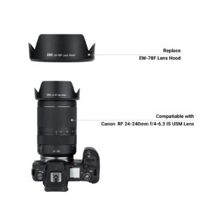 Lens Hood for Canon RF 24-240mm F4-6.3 IS USM on EOS R6 R5 RP R Camera, Reversible Lens Shade Replace Canon EW-78F Hood