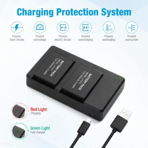 Powerextra LP-E17 Battery 1450mAh and Rapid Dual USB Charger for Canon Eos RP, Eos R10,Rebel T8i, T7i, T6i, T6s, SL2, SL3, EOS M3, M5, M6, EOS 200D, 77D, 750D, 760D, 800D, Digital SLR Camera