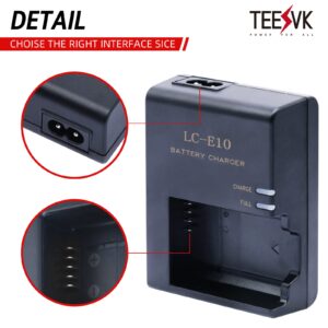 LC-E10 Battery Quick Charger for Canon: LP-E10 LC-E10C LC-E10E Battery Compatible with Canon EOS Rebel T3 T5 T6 T7 T100 1500D 2000D 3000D 4000D 1300D 1200D 1100D Cameras Power Supply