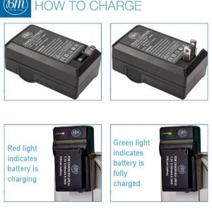 BM Premium LP-E12 Battery and Charger Kit for Canon EOS-M, EOS M2, EOS M10, EOS M50, EOS M50 Mark II, EOS M100, EOS M200, SX70 HS, Rebel SL1 Cameras