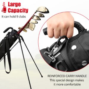 PGM Golf Sunday Bags - LightweightGolf Bag with Strap and Stand – Easy to Carry and Durable Pitch Putt Golf Bag – Golf Stand Bag for The Driving Range, Par 3 and Executive Courses – Golf Gun Bag