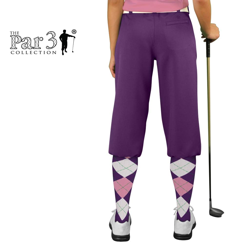 Golf Knickers Purple Womens 'Par 3' - Microfiber - Size 6