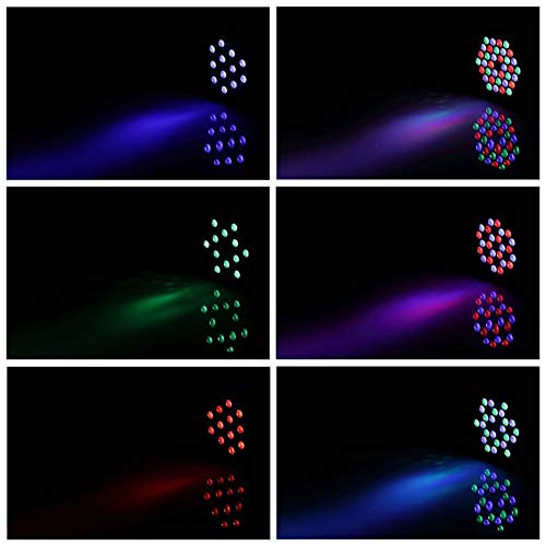 CO-Z LED Stage Lights DMX Light, 8 pcs 18x3W RGB Par Can Lights Package with DMX Controller Sound Activated Stage Effect Lighting for Party DJ Dance Church Wedding Home Uplighting