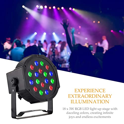 CO-Z LED Stage Lights DMX Light, 8 pcs 18x3W RGB Par Can Lights Package with DMX Controller Sound Activated Stage Effect Lighting for Party DJ Dance Church Wedding Home Uplighting