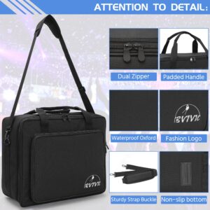 IBVIVIC 6 Par 5/16'' Padded Spotlight Bag Stage Lighting Storage Bag for 6 Par Lights Bag with Dividers, Handle, Straps