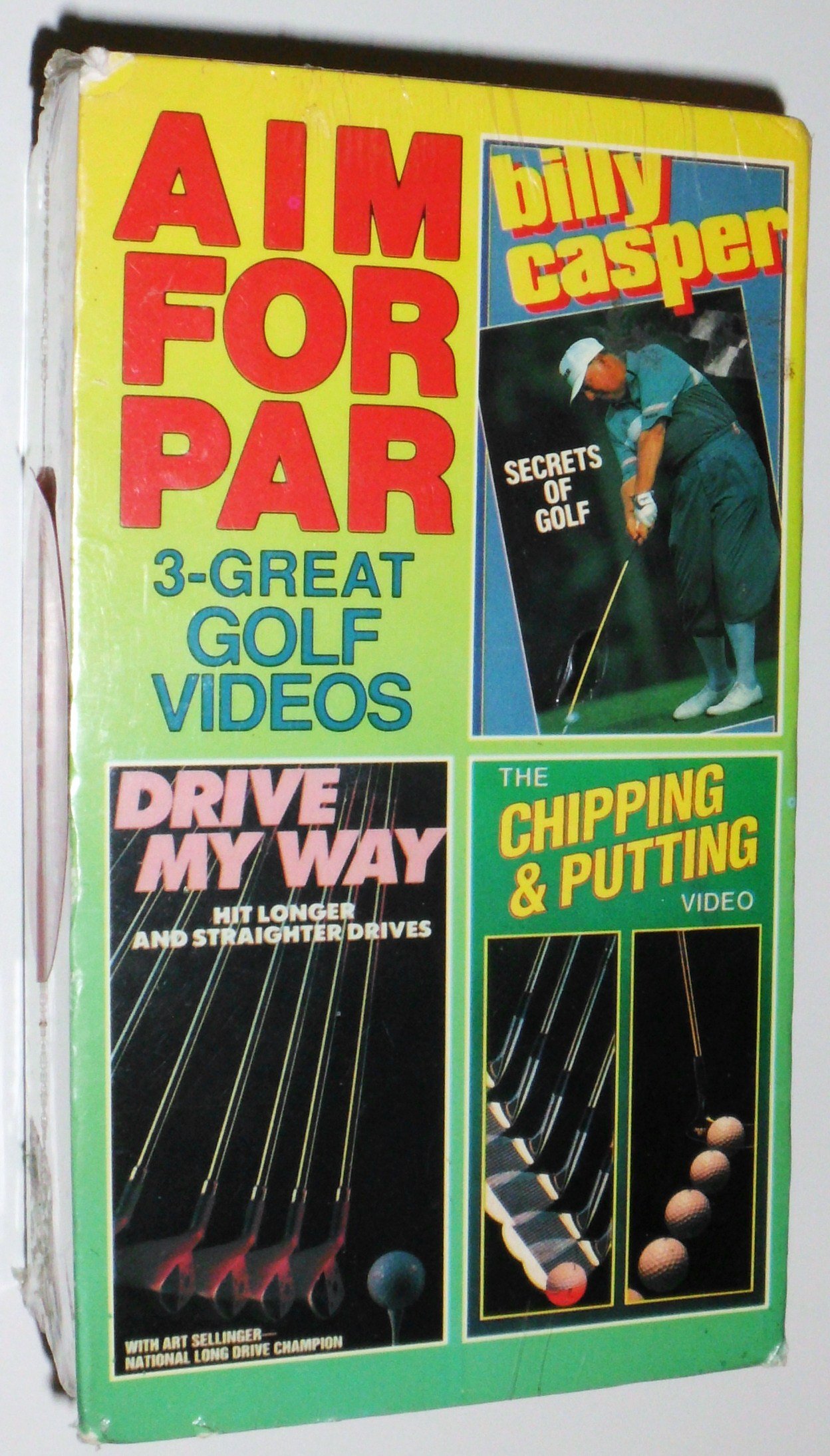 AIM FOR PAR: 3 Great Golf Videos - VHS