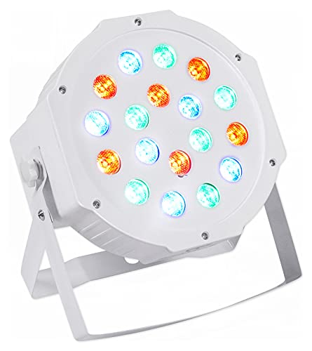 (8) Rockville RockPAR50 LED RGB Compact Par Can DJ/Club/Stage DMX Wash Light - White