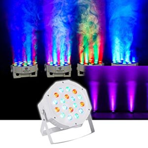 (8) Rockville RockPAR50 LED RGB Compact Par Can DJ/Club/Stage DMX Wash Light - White