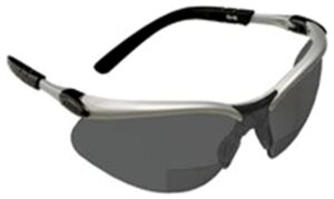 3m bx reader, 2.0 bifocal safety glasses, tinted, anti-fog uv absorbing polycarbonate lenses, wraparound unopstructed viewing range (1 pair)