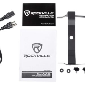 (24) Rockville LED RGB Par Can Wash Light + Dual Bracket Bundle: (1) Lighting Controller + MIDI Control, (1) 25ft 3 Pin DMX Lighting Cable, (23) 10ft 3 Pin DMX Lighting Cables (49 Items)