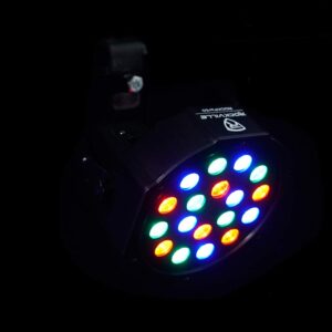 (24) Rockville LED RGB Par Can Wash Light + Dual Bracket Bundle: (1) Lighting Controller + MIDI Control, (1) 25ft 3 Pin DMX Lighting Cable, (23) 10ft 3 Pin DMX Lighting Cables (49 Items)