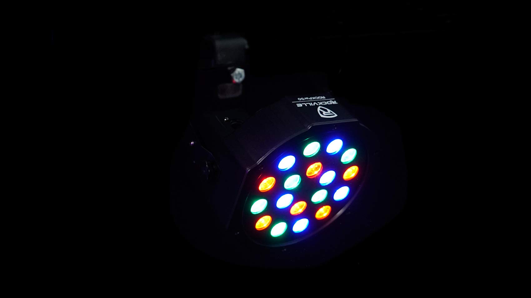 (24) Rockville LED RGB Par Can Wash Light + Dual Bracket Bundle: (1) Lighting Controller + MIDI Control, (1) 25ft 3 Pin DMX Lighting Cable, (23) 10ft 3 Pin DMX Lighting Cables (49 Items)