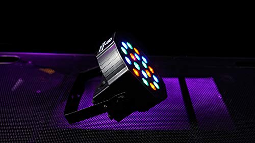 (2) Rockville RockPAR50 LED RGB Compact Par Can DJ/Club DMX Wash Light+Dual Bracket