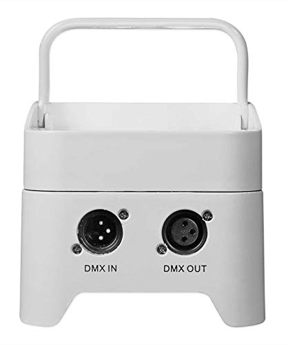 3) Rockville BEST PAR 50 White Rechargeable Par Lights Wireless DMX+RGBWA+UV+Bag