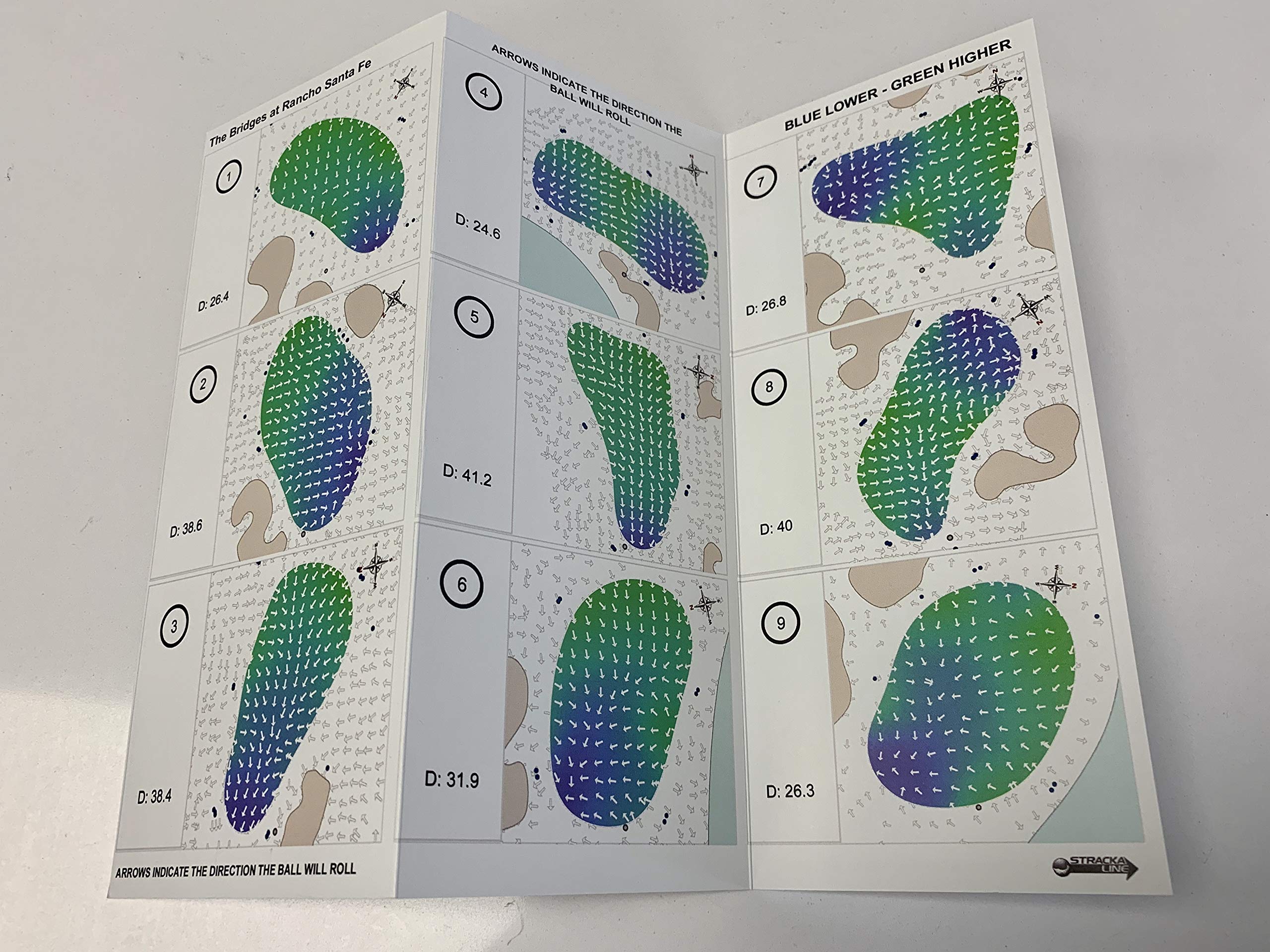 StrackaLine Greens Card for Oscar Blom Par 3 Golf Course - Springfield,MO