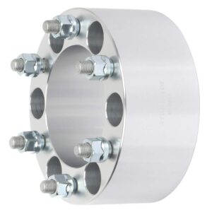 ECCPP 2PCS 6 Lug 3" inch Wheel Spacers 6x5.5 to 6x5.5 12x1.5 108mm Silver Compatible with for TACOMA 2005-2022 for TUNDRA 2000-2006 for 4RUNNER 1988-2022