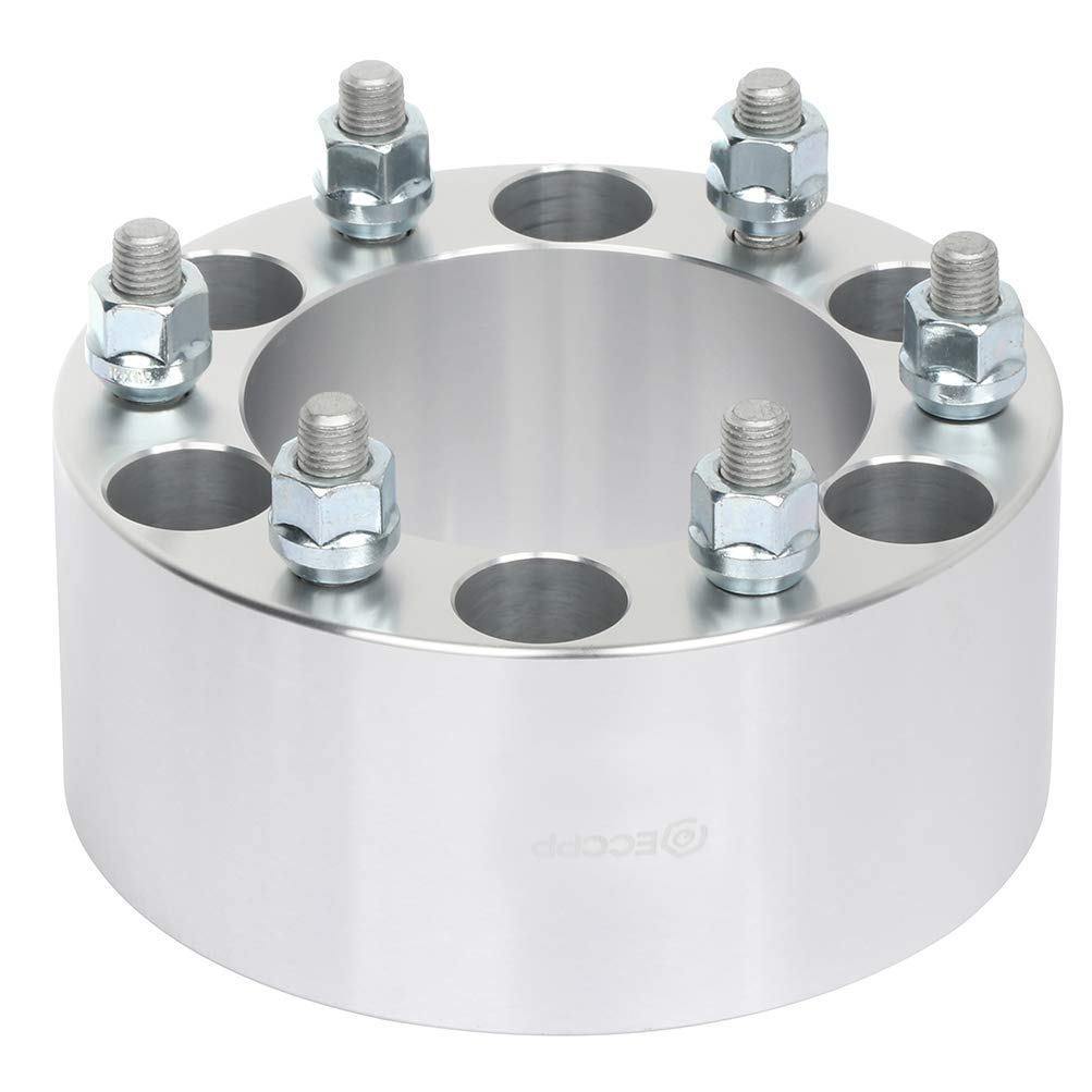 ECCPP 2PCS 6 Lug 3" inch Wheel Spacers 6x5.5 to 6x5.5 12x1.5 108mm Silver Compatible with for TACOMA 2005-2022 for TUNDRA 2000-2006 for 4RUNNER 1988-2022