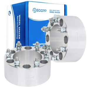 ECCPP 2PCS 6 Lug 3" inch Wheel Spacers 6x5.5 to 6x5.5 12x1.5 108mm Silver Compatible with for TACOMA 2005-2022 for TUNDRA 2000-2006 for 4RUNNER 1988-2022