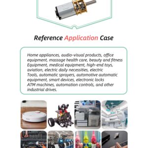 CHANCS N20 DC Gearbox Motor 3V 60RPM Shaft Length 11mm High Torque Speed Reducing Small Motor for DIY Toys