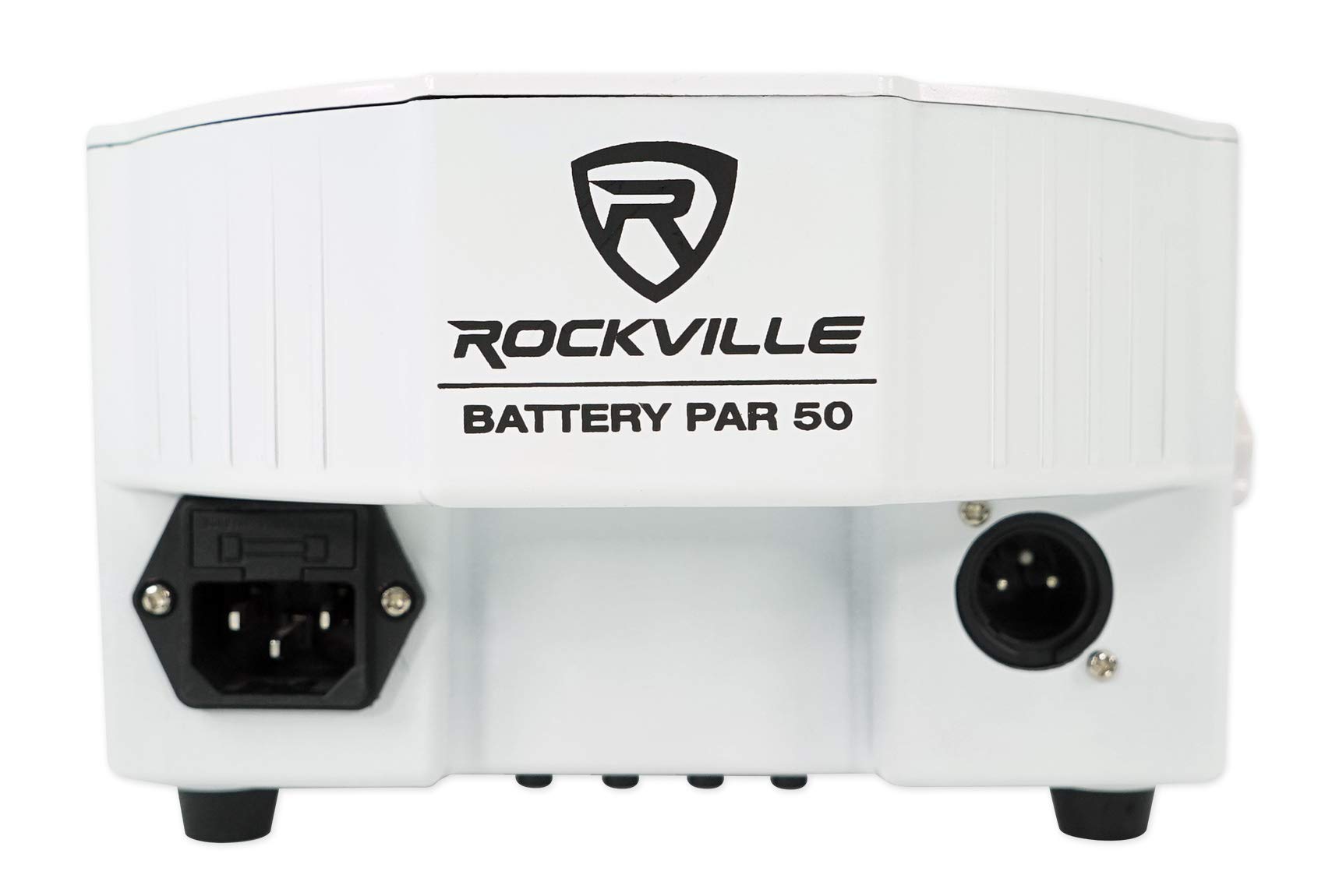 (3) Rockville BATTERY PAR 50 White Rechargeable LED DMX DJ Wash Up-Lights+Bag