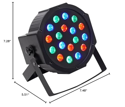 (2) Rockville LED RGB Par Can Wash Light + Dual Bracket Bundle: DJ/Club DMX Wash Light, (1) Universal Travel Bag, (1) 25ft 3 Pin DMX Lighting Cable, (1) 10ft 3 Pin DMX Lighting Cable (5 Items)