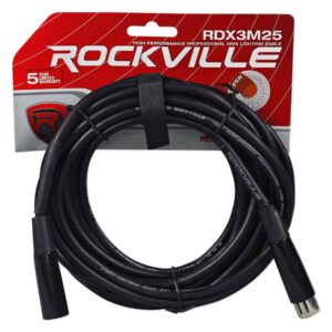 (2) Rockville LED RGB Par Can Wash Light + Dual Bracket Bundle: DJ/Club DMX Wash Light, (1) Universal Travel Bag, (1) 25ft 3 Pin DMX Lighting Cable, (1) 10ft 3 Pin DMX Lighting Cable (5 Items)