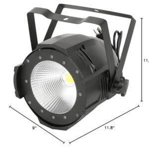 TCFUNDY 100W COB Par Lights LED Blinder Stage Audience Light Spotlight DMX DJ Light Strobe Lighting, Warm White & Cool White for Wedding Party Stage Effect, 4 Pack