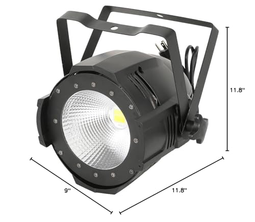 TCFUNDY 100W COB Par Lights LED Blinder Stage Audience Light Spotlight DMX DJ Light Strobe Lighting, Warm White & Cool White for Wedding Party Stage Effect, 4 Pack