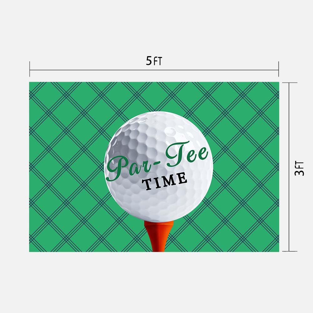 Par-Tee Golf Green Photography Backdrop for Birthday Retirement Party 5x3FT Club Sports Decoration Banner Background Photo Booth Studio Props BJMYLU561