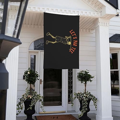 IMEEGIEN Let's Par Tee Flag 3x5 Ft Double-Sided Outdoor Decoration Banner Durable Home Yard Flags Polyester Welcome Flag