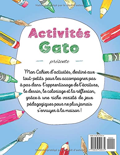 Mon Cahier d'activités 3 ans: Apprendre a écrire , dessiner, colorier et a raisonner avec ( Labyrinthe enfant, Coloriage par numero, points a relier, ... a la maison ! (Grand format) (French Edition)