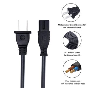 8ft AC Power Cord Replacement for Sony Playstation 1 2 PS1 PS2,Bose CineMate Series II 15 Digital Home Theater Speaker Companion 3 5 Multimedia Speaker System Power Cord 2 prong AC Cable