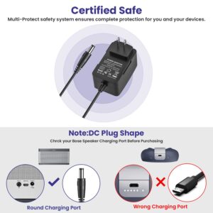 Charger for Bose Soundlink I II III 1 2 3 Wireless Mobile Speaker 17V ~ 20V Bose Charger for Soundlink Speaker 306386-101 369946-1300 414255 404600 Bose Soundlink Charger Power Cord 6FT