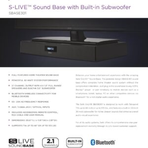 Seiki SBASE301 Sound Base (Black)