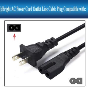 UpBright 2 Prong AC in Power Cord Plug Cable Compatible with Bose SoundDock 10, SoundTouch 20 Series II WiFi Music System, Bose Solo TV Sound System, Bose Solo 10 & 15 Series II 2 TV Sound System